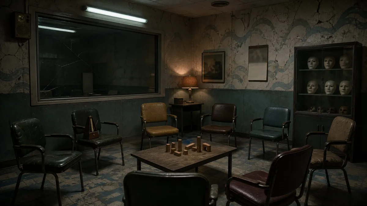La salle de thérapie 4 — décor réel du jeu Orphée
