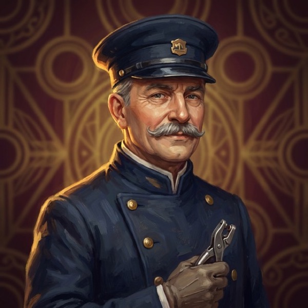 Portrait d'Anatole, le contrôleur du train